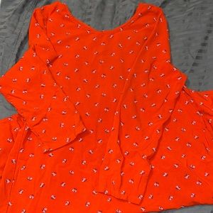 Old Navy Dress Red w/ flowers